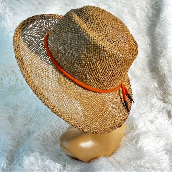 Women’s Wide Brimmed Straw Hat Loose Weave Summer Fun Beach - Picture 2 of 6